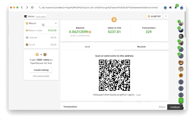 Mobazha Multiwallet for Bitcoin, Bitcoin Cash, Zcash and Litecoin